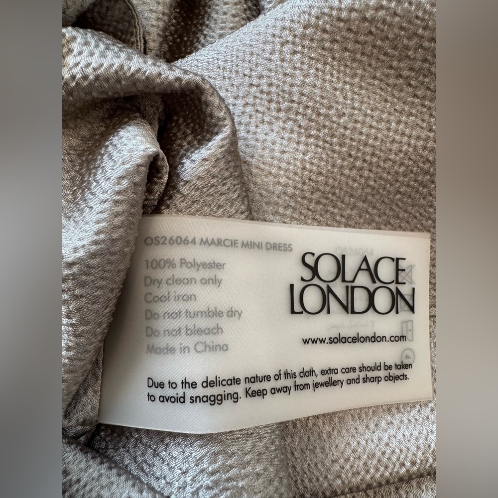 Solace London The Marcie Mini Dress in Pewter - Picture 8 of 10